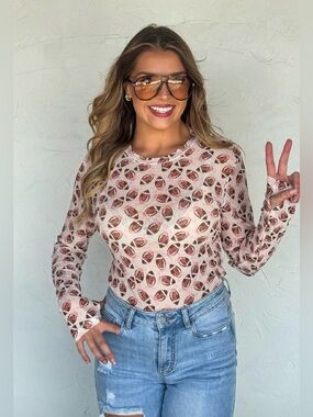 Blakeley Football Dress it Up Mesh Top